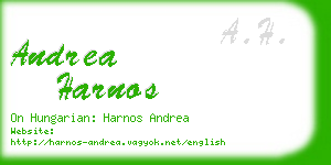 andrea harnos business card